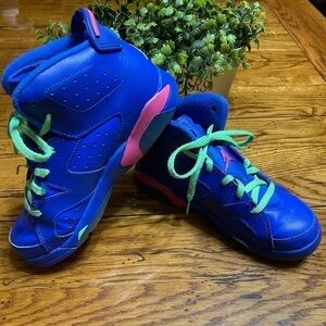 Nike 543389-439 Air Jordan Retro 6 Blue Kids US 2